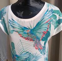~ Wunderschönes Pagapeien Shirt Sommer weiß T-Shirt Gr. 40 Promod Niedersachsen - Braunschweig Vorschau