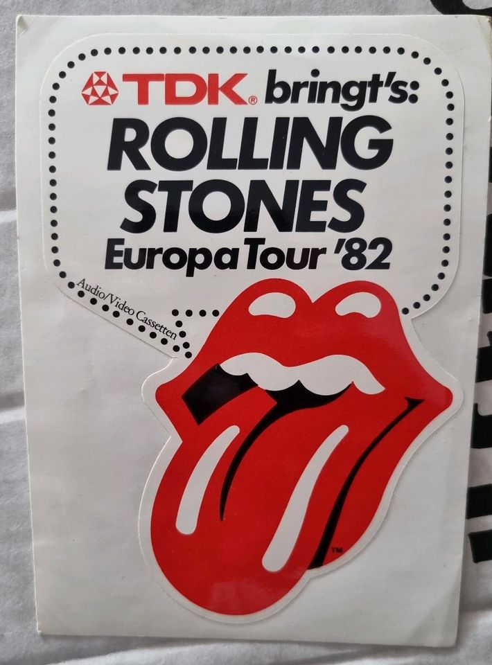 TDK Rolling Stones Europa Tour 82 Aufkleber in Hannover