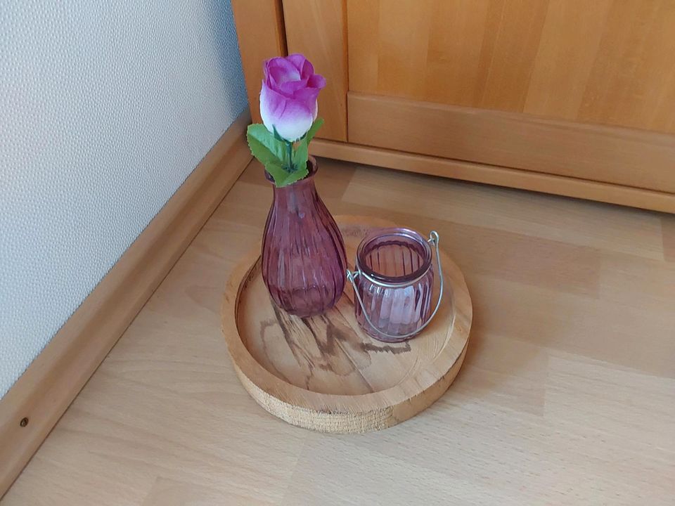 2er Set Vasen und Teelicht Gläschen, Deko, Lila, aesthetic, in Lohr (Main)