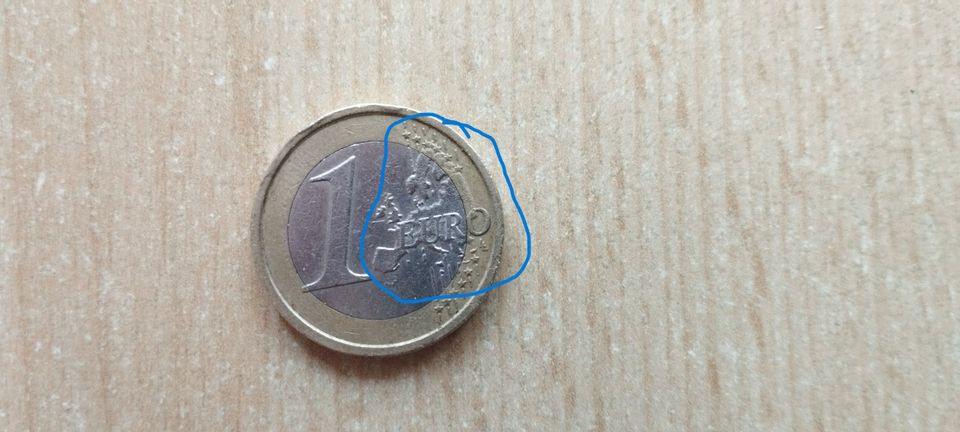 1 Euro Münze 2008 Vitruvianischer Mensch Leonardo Da Vinci-Italie in Schwäbisch Gmünd