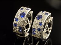 925 Silber Scharnier Creolen mit Zirkonia Saphir Blau 18 mm Nordrhein-Westfalen - Altena Vorschau