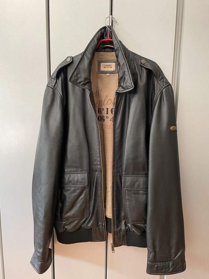 Camel Lederjacke Piloten Bomber 56 schwarz in Wegberg