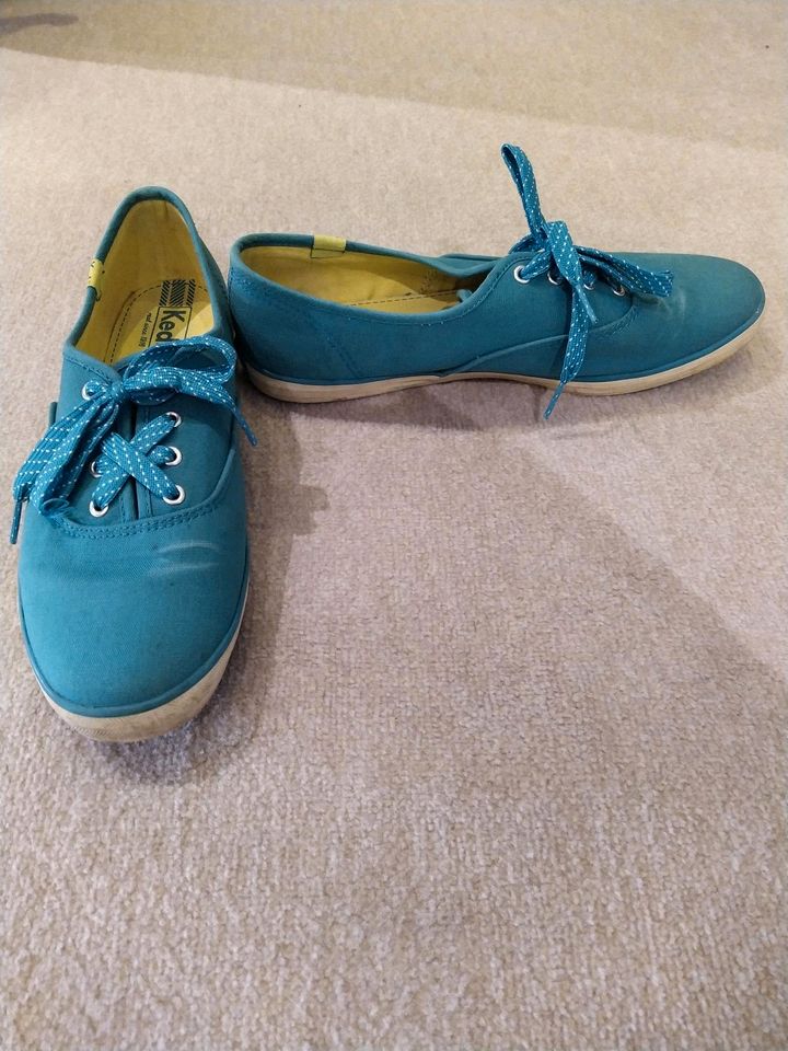 Keds Damen Schuhe flache Sneaker Canvas türkis Gr. 40,5 in Jena