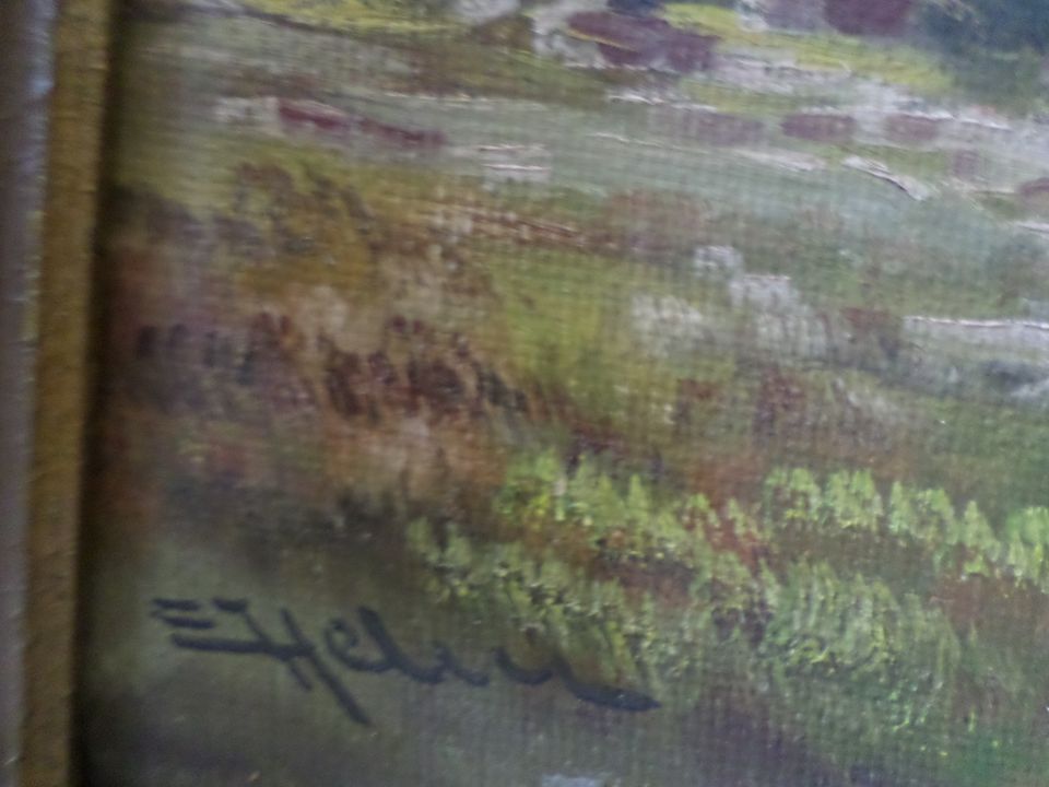 Ölgemälde im Rahmen Landschaftsbild 71 Lx 56 B Signiert in Murrhardt
