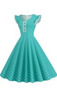 Kleid Sommer Rockabilly 50er Retro Vintage A-Linie Polka Dots Baden-Württemberg - Oberkochen Vorschau