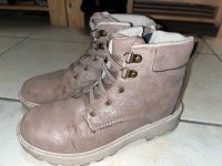 Halbstiefel beige-braun-gold Gr.34 Hessen - Rodgau Vorschau