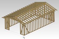 Halle/Garage Auto Agrar Dach aus Leimholz Holzunterstand 7x12m al Bayern - Penzing Vorschau