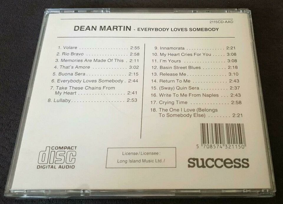 CD  *  DEAN MARTIN  *  Everybody loves somebody  *  NEU in Bergheim