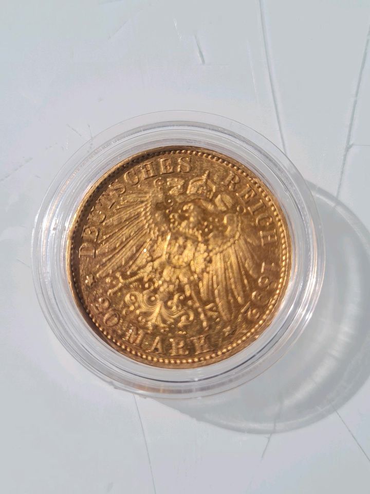 20 Mark Kaiserreich Goldmünze in Augsburg