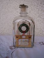 Schnapsflasche, Whiskeyflasche mit weihnachtlichem Motiv Bayern - Bayreuth Vorschau