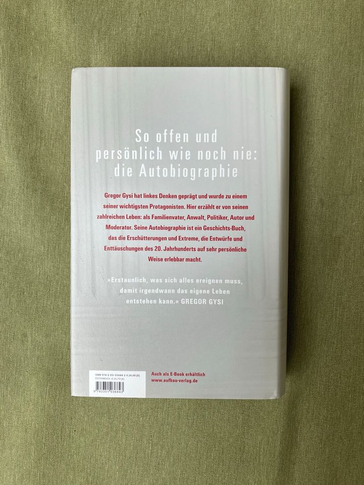 Neu: Buch »Gregor Gysi – Ein Leben ist zu wenig« Autobiographie in Berlin