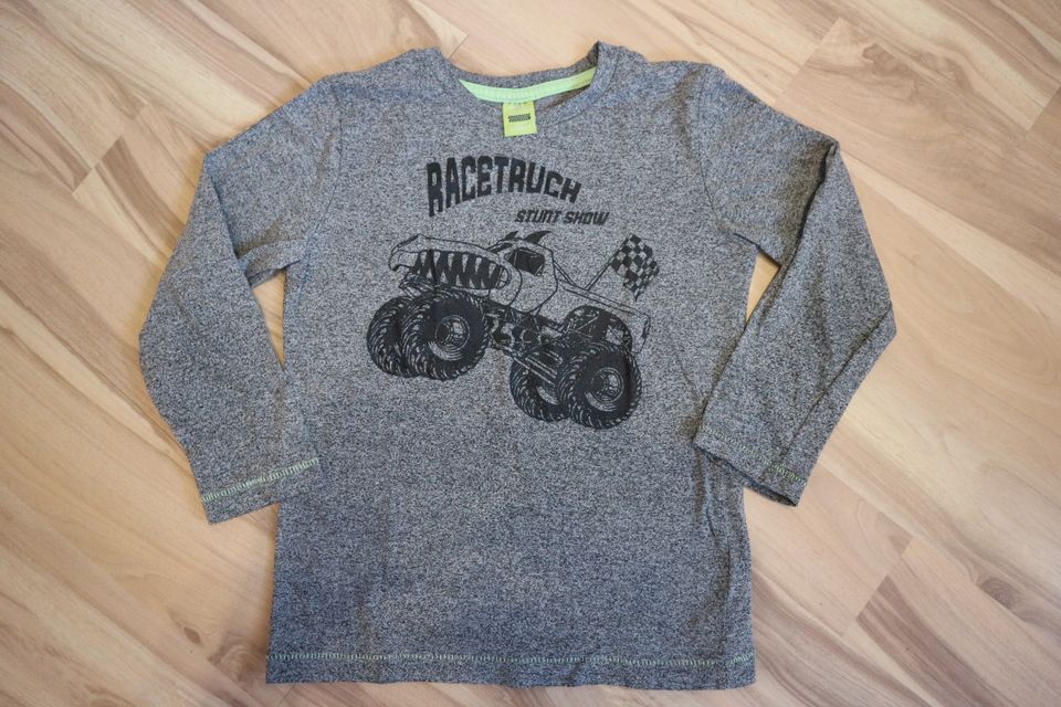 Langarmshirts Gr. 122/128 Baustelle Monster Truck Paket Zwillinge in Berching