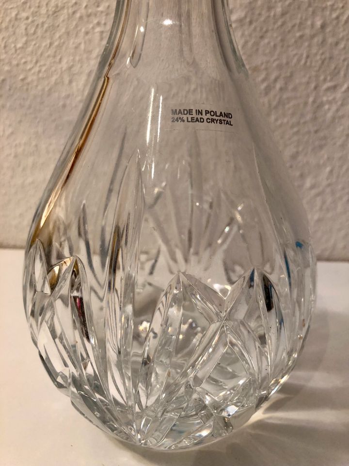 Karaffe Dekanter Flasche 24 % Bleikristall Kristallglas aus Polen in Wiesbaden