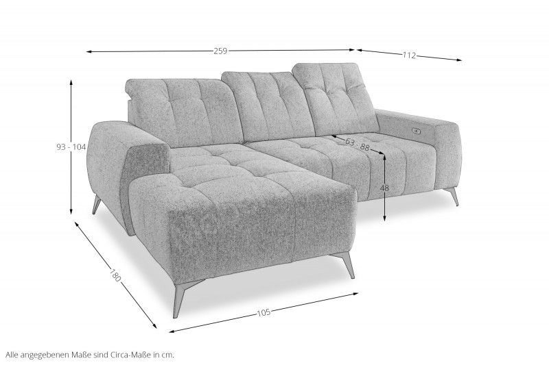 0% FINANZIERUNG  SONDERANGEBOT - MODERNE ECKCOUCH mit RELAXFUKTION COUCH SCHLAFFUNKTION CORD SOFA CORDBEZUG SESSEL HOCKER in Pampow