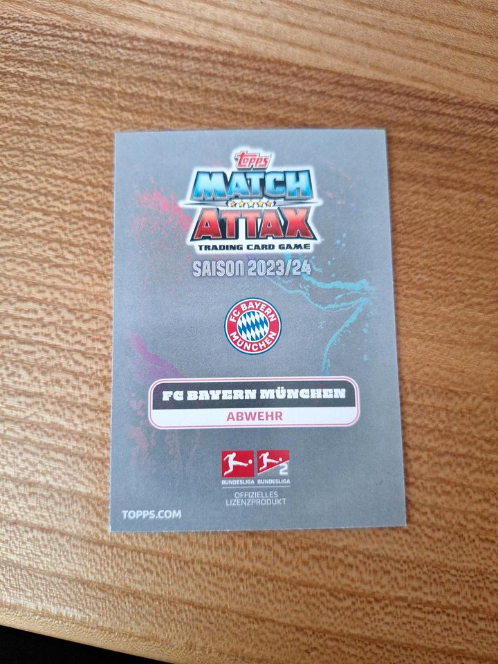 Match attax,  Minjae Kim, FC Bayern, neu in Schmidgaden