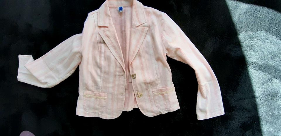 Rosa gestreifter Blazer / Jacke Gr.152 in Rengsdorf