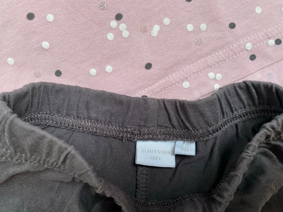SCHIESSER Baby Sommer Set Oversize T-Shirt & Pants Gr.74 wie NEU in Sand a. Main