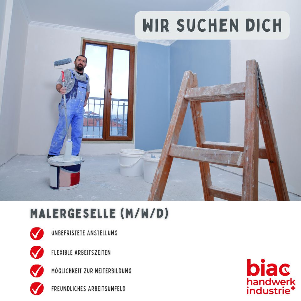 Malergeselle gesucht (m/w/d)  30 Tage Urlaub in Berlin