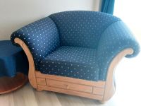 Sessel, Blau mit Schublade, rundum Bespannt ,Abholung Niedersachsen - Bad Bentheim Vorschau