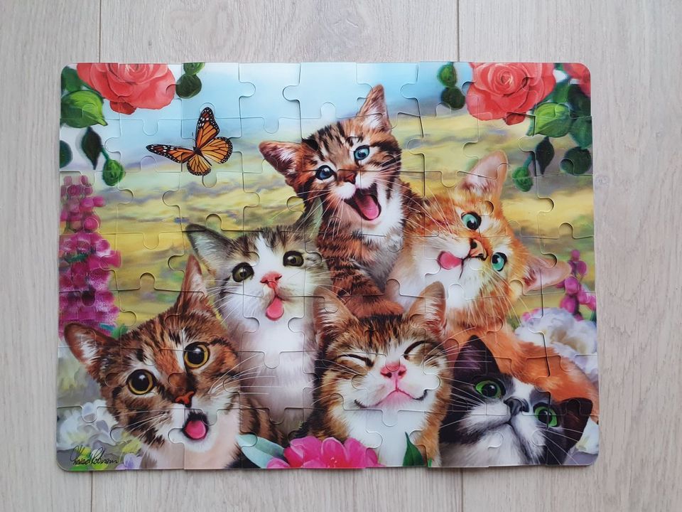 3D Effekt-Puzzle „Katzenkinder“, 63 Teile in Kurtscheid