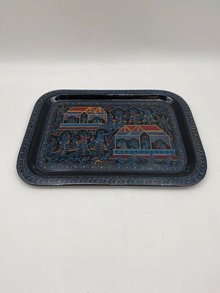 * TABLETT QUADRATISCH BURMESISCH MYANMAR LACKARBEIT LAQUERWARE in Berlin