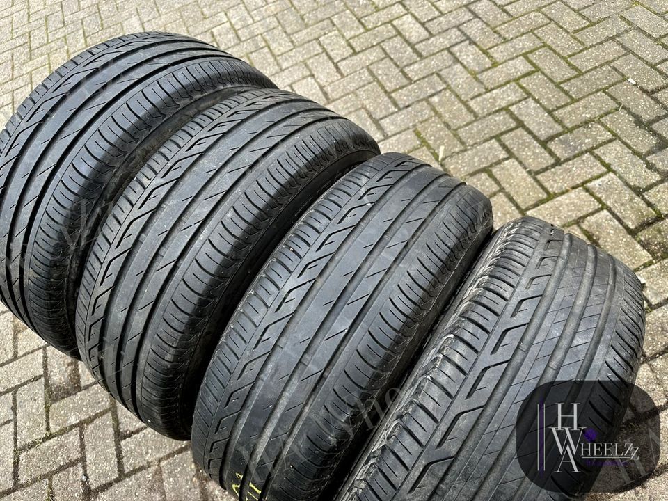 4x ROD MERCEDES Alu Räder Sommer Bridgestone Felgen C-Klasse W202 HO W203 W124 E W210 Alufelgen Sommerreifen Reifen 195/65 R15 Silber Zoll 5x112 ET35 KBA 44391 in Bünde