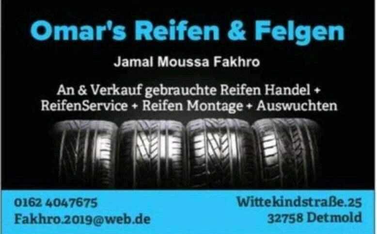 Reifen Service , Montage , Auswuchten  , Reifenhandel ,Entsorgung in Detmold