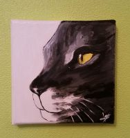 Katzenbild – Gemälde Acryl auf Leinwand, handgemalt Rheinland-Pfalz - Bodenheim Vorschau