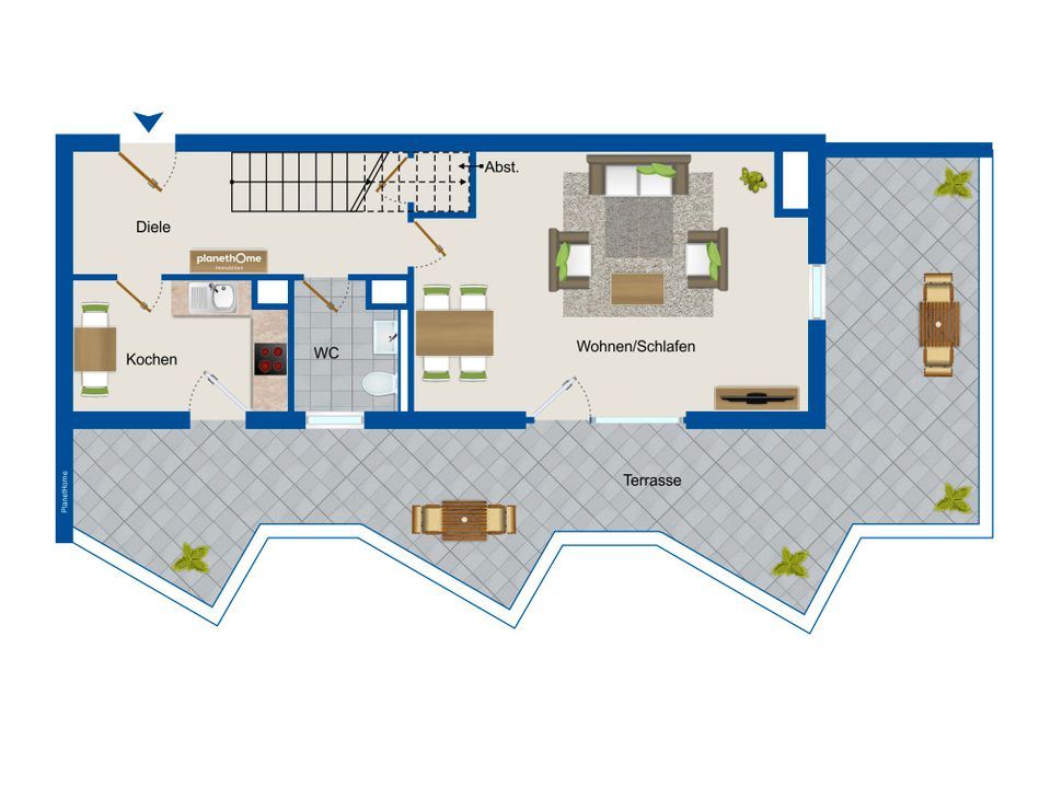 3-Zimmer-Maisonette-Wohnung mit Terrasse im beliebten Stadtteil Köln-Lindenthal- Erbpachtgrundstück in Köln