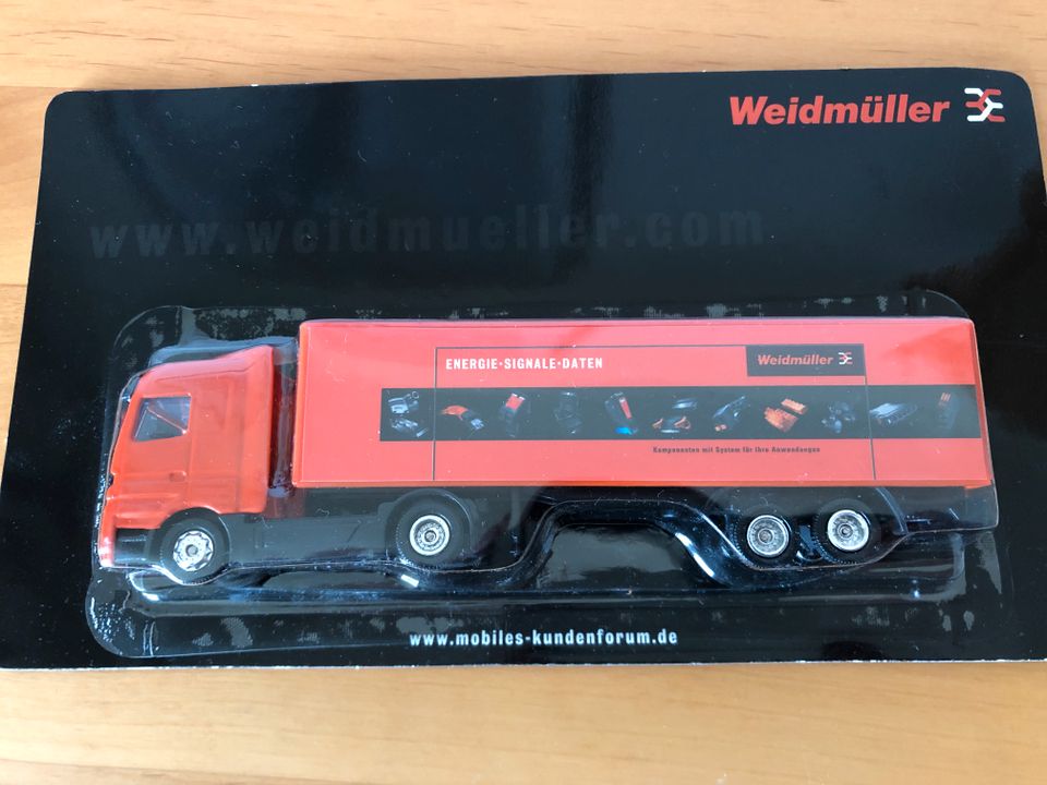 Werbetruck MB Actros Weidmüller Modell-LKW 1/87 selten sammeln in Detmold