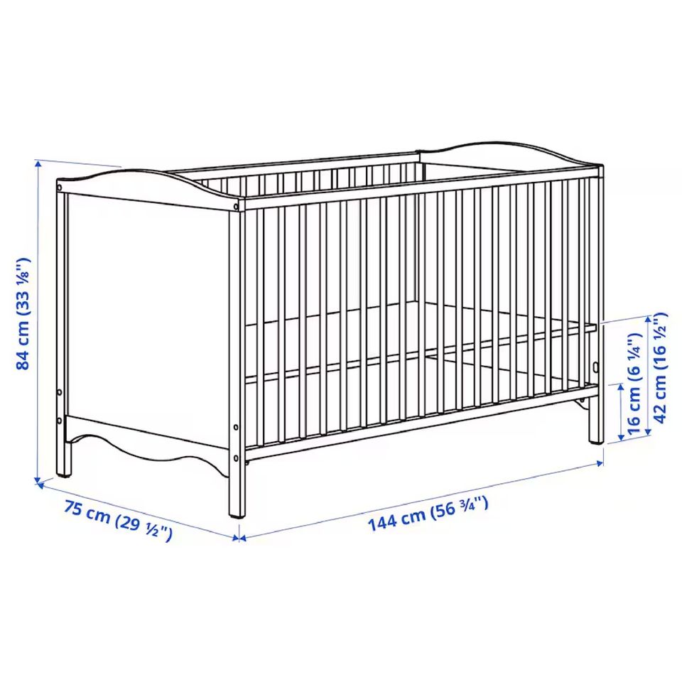 Ikea Babybett / Kinderbett Smagära mit Matratze Skönast in Unterhaching