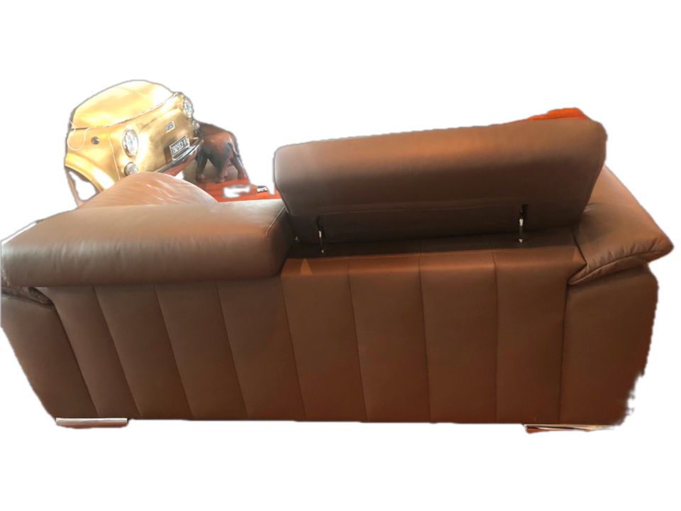 Ewald Schillig Brand Blues Leder  Sofa / Couch (Taupe) in Dasing