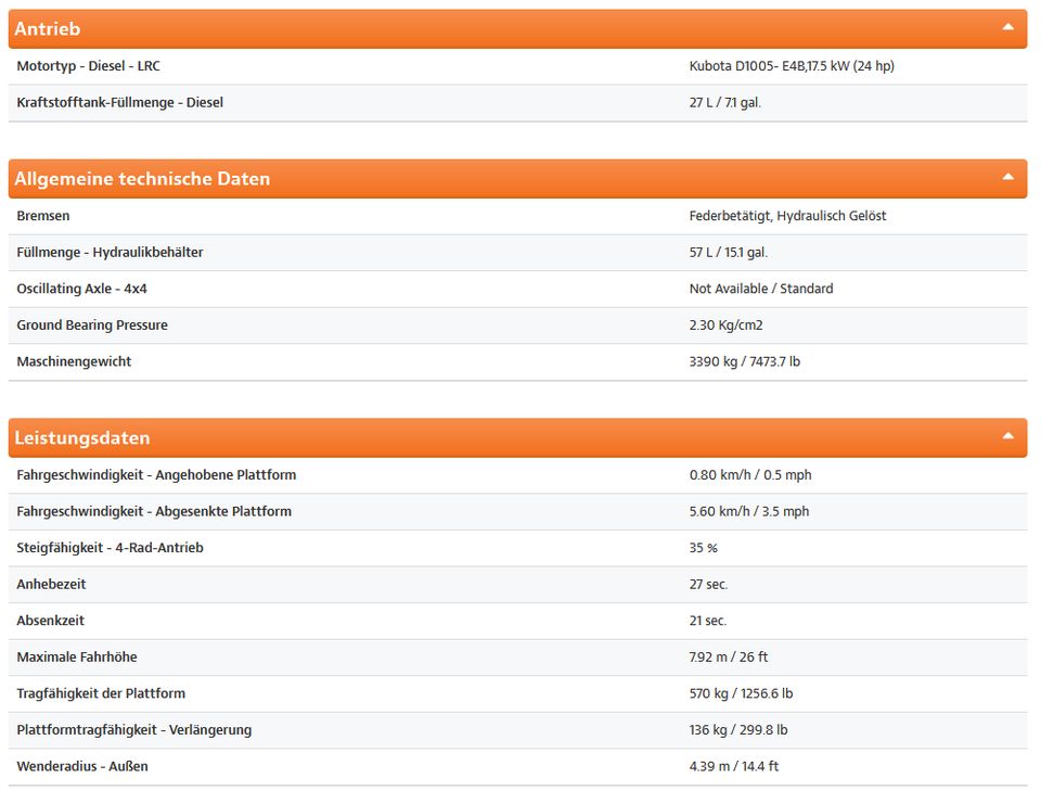 Arbeitsbühne Scherenbühne JLG 260 MRT, 10m Diesel 4×4 Mieten 55 €* netto/Tag in Heusenstamm