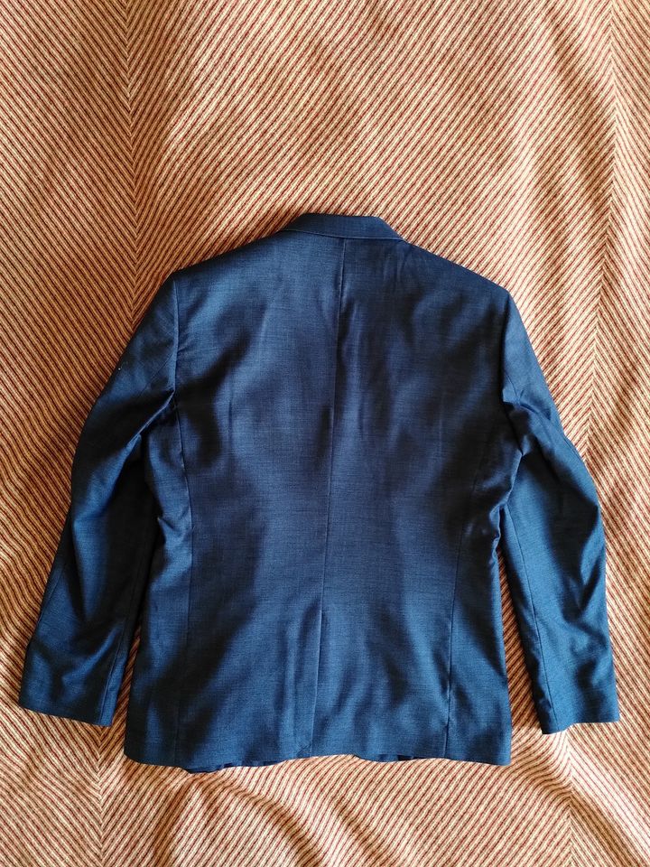 Slim Fit Anzug Jacke (Gr. 52) Hose (Gr. 46) H&M blau 1x getragen in Dresden