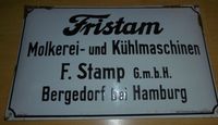 altes Emailschild Emailleschild Schild Fristam Hamburg Bergedorf Sachsen - Roßwein Vorschau