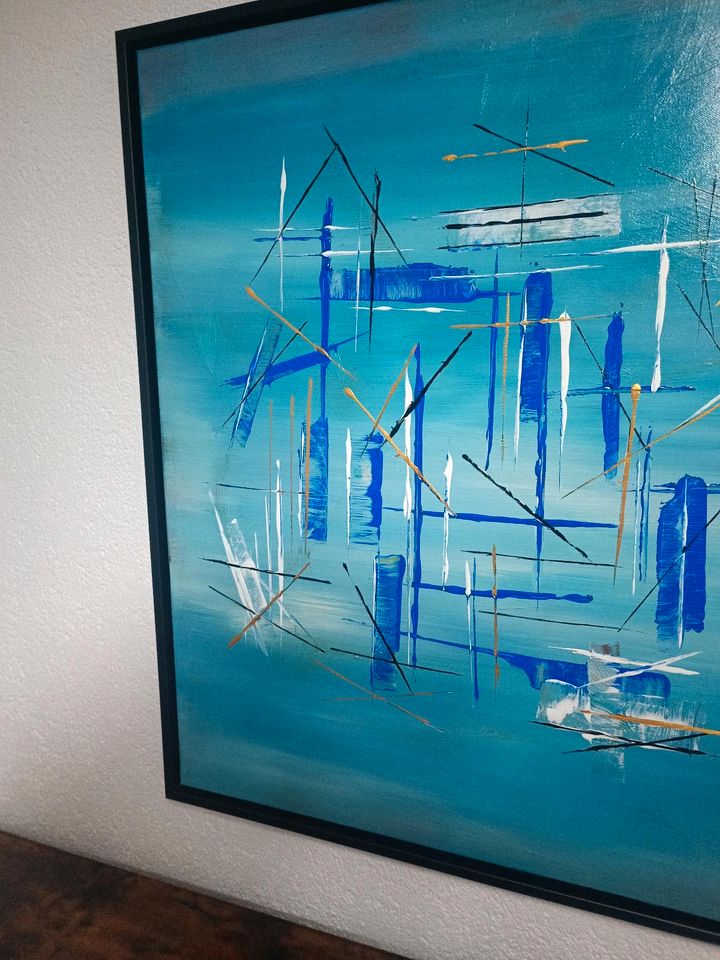 Acrylbild abstrakt Unikat in Schattenrahmen in Jeßnitz