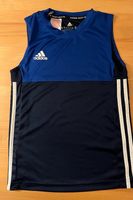 Adidas Top Funktionsshirt Gr. 140 blau-schwarz-weiß Nordrhein-Westfalen - Coesfeld Vorschau