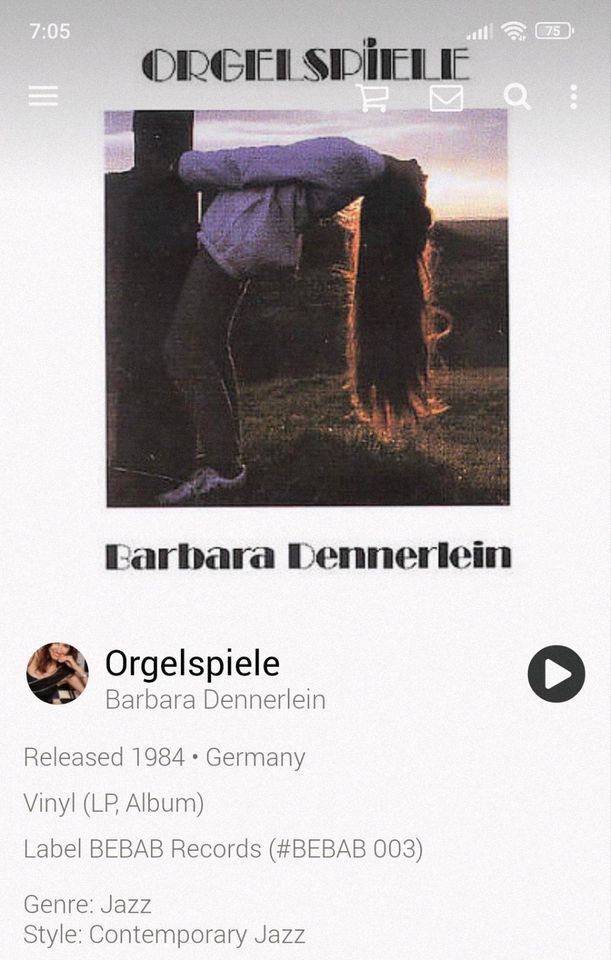 Barbara Dennerlein Orgelspiele Erstpressung Schallplatte Vinyl LP in Hagen