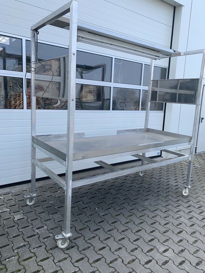 Aluminium Tisch Verkaufsstand mit Beleuchtung Alu Packtisch in Stadtlohn