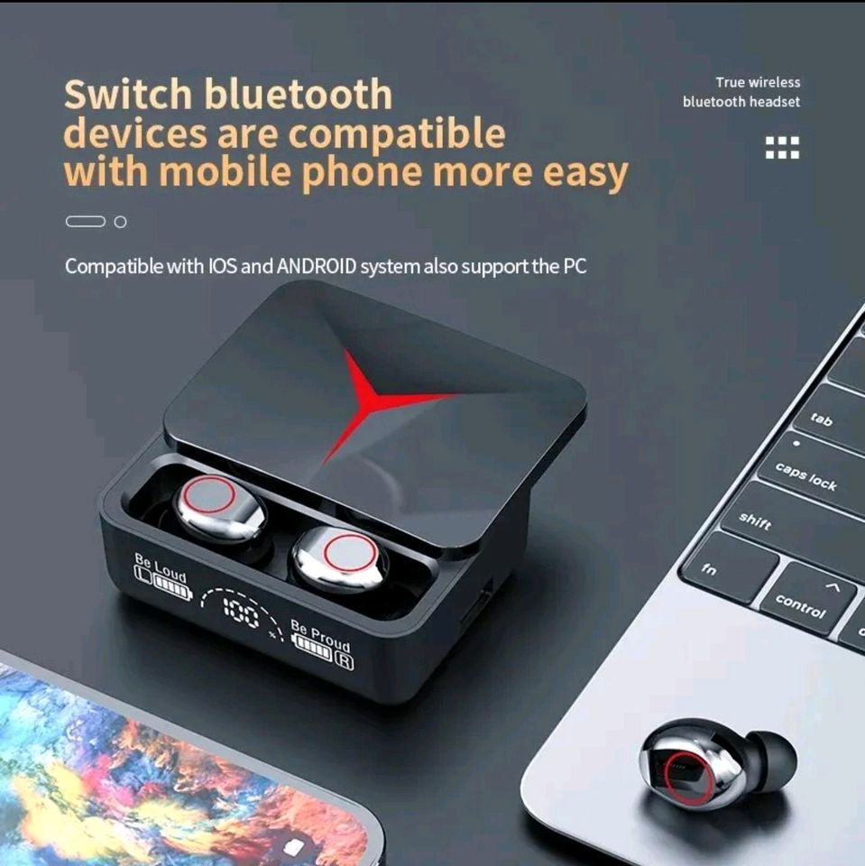 TWS M90 Bluetooth Kopfhörer - BASS Audio - Wireless mit Ladebox - in Nürnberg (Mittelfr)