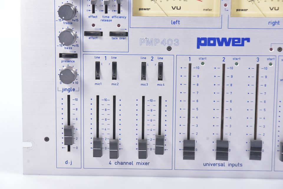 POWER PMP 403 Mischpult 4-Kanal 19" analog Dj Mixer 6HE robust in Schwarmstedt