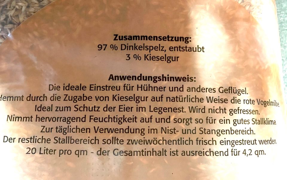 Einstreu plus für Geflügel, Abholung Elsfleth o.Sandkrug in Elsfleth