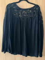 Damen Tunika/ Bluse Schwarz mit Spitze Gr. 48 Saarland - Großrosseln Vorschau