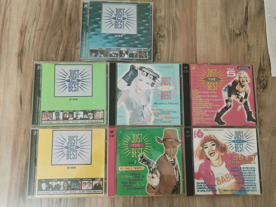 Alte CD Sammlung Just the Best Set von 1995 1996 1998 1999 in Gommern