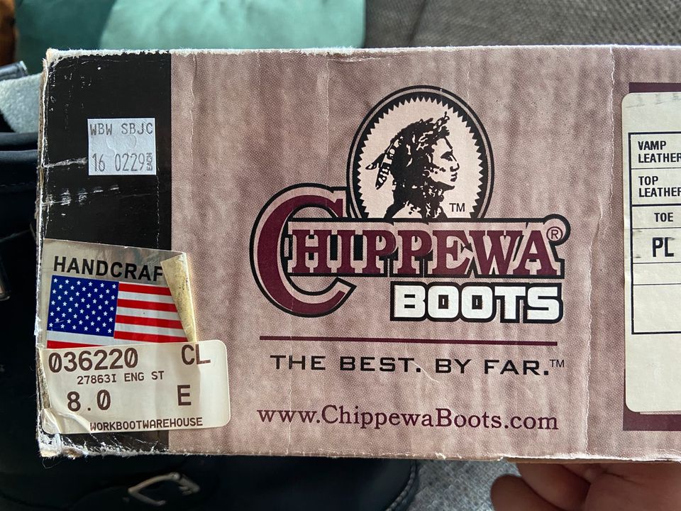 Chippewa Boots Stiefel 8 Motorrad Harley Western Indianer USA neu in Steinau an der Straße