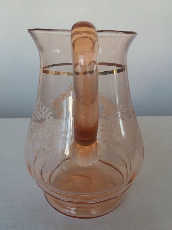 Pressglas - Krug - Rosa - sehr guter Zustand - ca. 1950 in Pfungstadt