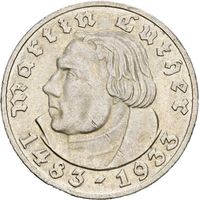 5 Reichsmark 1933 A, 450. Geburtstag Martin Luther, Silber Top Lübeck - St. Lorenz Süd Vorschau