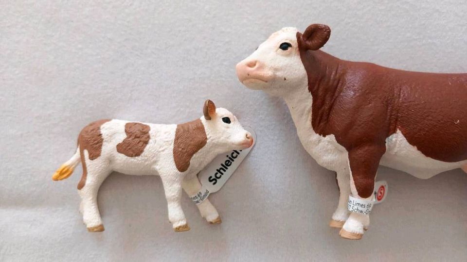 *neu* Schleich Kuh mit Kälbern/ Kälbchen Set Fleckvieh in Wölpinghausen