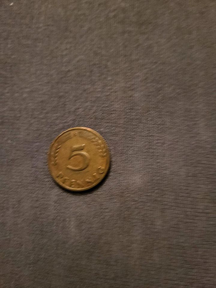 5 Pfennig 1949 G in Ofterdingen