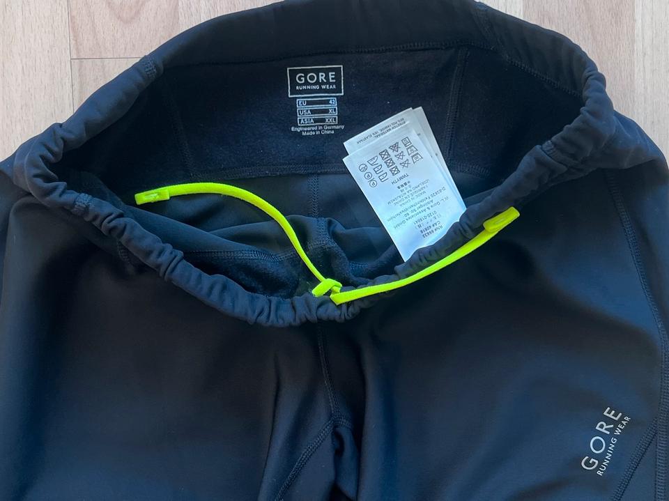 Hose, Sport, Gr.42, GORE Running Wear, schwarz/neon yellow, neu in Langenhagen
